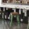 Flash Furniture 24" Green Metal Stool-Teak Poly Seat CH-31320-24-GN-PL2T-GG - alternate 2